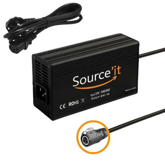 Chargeur Rapide Dualtron & Teverun 72V-84V 5A LP16